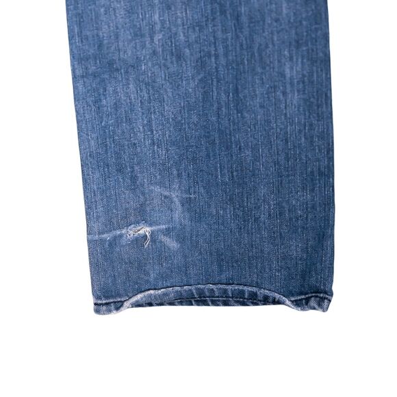 7 For All Mankind Jeans Womens Blue Bootcut Distressed Low Rise Denim Size 10/26 - Picture 10 of 11